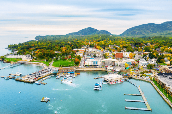 The port of Bar Harbor