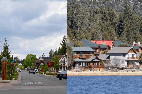 Big Bear Lake in California as a filming location for movies and series