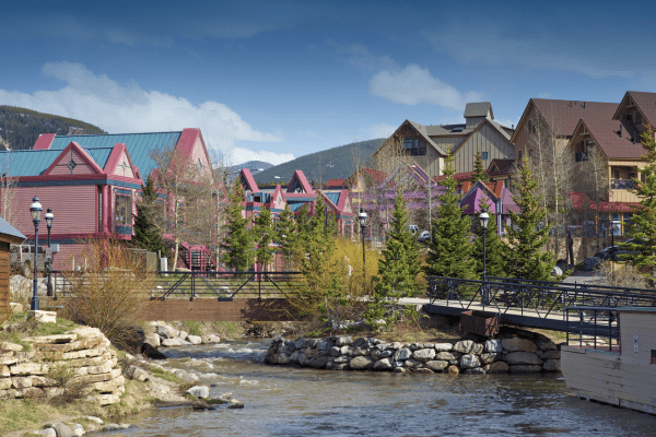 House facades of Breckenridge, Colorado