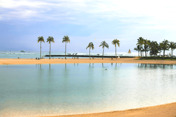 Duke Kahanamoku Beach in Hawaii