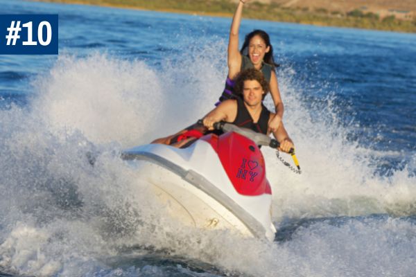 Two people with jet ski