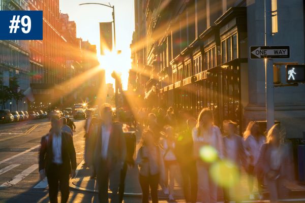 Sunset in New York City