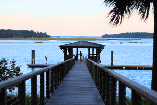 Boat jetty of the Montage Palmetto Bluff