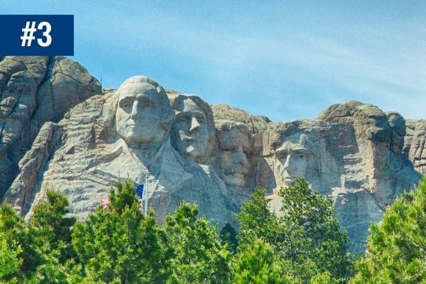 Mount Rushmore in South Dakota in the USA