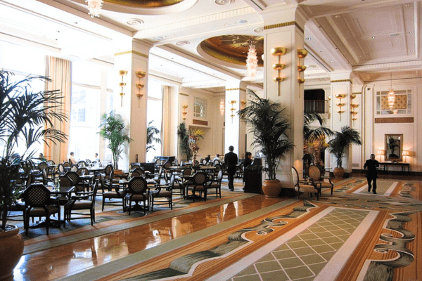 The lobby of the Peninsula in Chicago