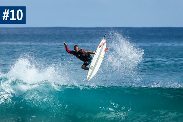 Surfer in action