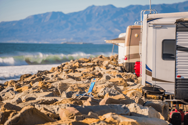 Wild camping with motorhome in California