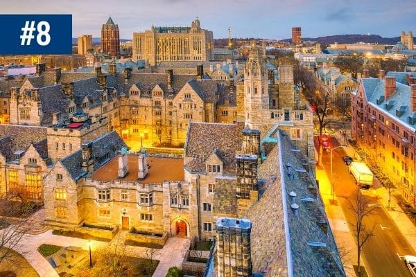 Yale University Campus in Connecticut in the USA