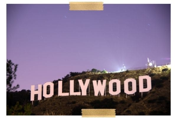 The Hollywood sign in the Hollywood Hills