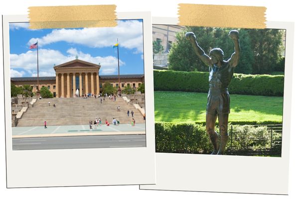 Rocky Steps and Rocky Statue