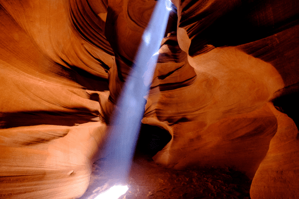 Sun's rays in Antelope Canyon