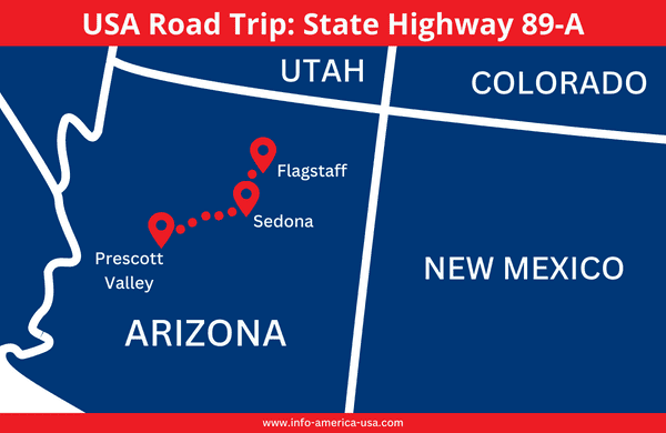State Highway 89-A Map