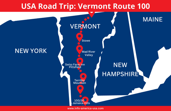 Vermont Route 100 Map