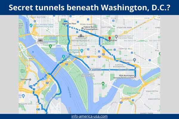 Secret tunnels under the White House